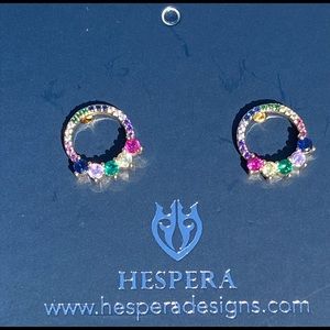 Hespera rainbow wreath earrings